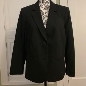 Calvin Klein Black Single Button Blazer - 14W
